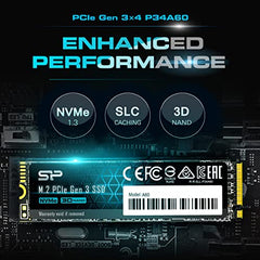 Silicon Power 256GB SSD 3D NAND A55 SLC Cache Performance Boost SATA III 2.5" Internal Solid State Drive SU256GBSS3A55S25AH