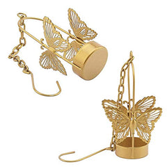The Purple Tree Aluminium Hanging Butterfly Tealight Candle Holders Combo Pack (Pack of 4)