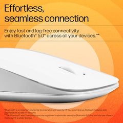 HP 240 Bluetooth Wireless Mouse with 3 Buttons/1600 DPI Red Optical Tracking/Sleek and Ambidextrous/Compatible to Windows 10, macOS, Chrome OS, 3 Years Warranty (Black)