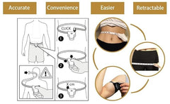 MOMISY Body Measuring Tape with Lock Pin and Retractable Push Button 150 CM Measurement Tape Measure for Body for Fat Measurement and Weight Loss Sewing Tape Tailor Tape
