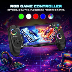 PunnkFunnk Gaming Controller Lite Wireless Bluetooth Gamepad for Android, iOS, PC & Smart TV with Turbo Function, Ergonomic Grip, Rechargeable Battery (X1 Pro Wired)