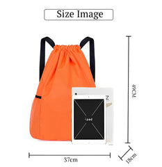 SYGA Drawstring Backpack for Gym, Yoga, Running, Swimming, Beach, Camping, Travel Bag Sports Fitness Club Student Training Bag(Orange)