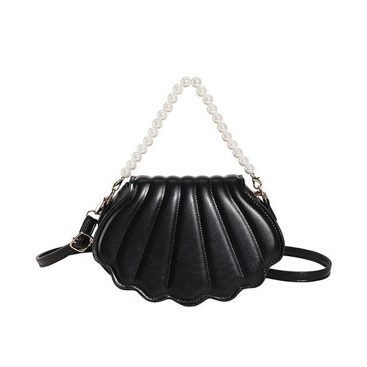 SYGA Women's Casual Crossbody Purse, Small Size With Zipper Closure Shell Bag (Black)