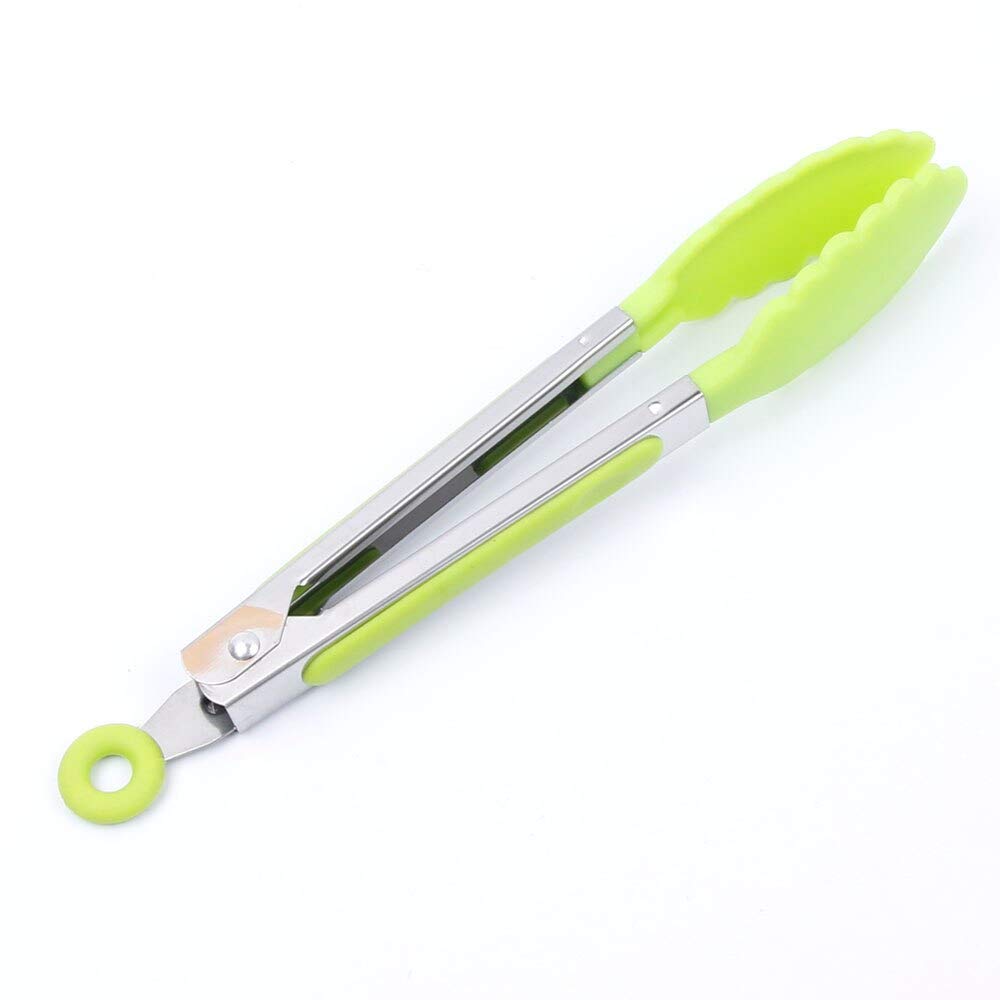 SYGA 1 Piece Silicone Cooking Tong,Stainless Steel Material with Heat Resistant Premium Silicone Grip