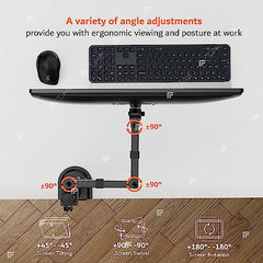 Artikel Double Monitor Desk Mount | Adjustable Heavy Duty Monitor Arms | VESA Mount with C Clamp & Grommet Mounting Base | Computer Monitor Stand for Screen up to 27 inch | Table Mounted | Black