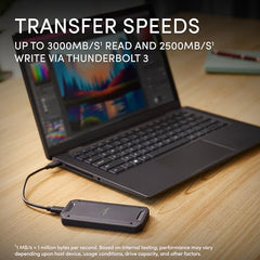 1TB SanDisk Professional PRO-G40™ SSD, External Solid State Drive, Thunderbolt 3™ (40Gbps), USB-C™ (10Gbps), 3000MB/s R, 2500MB/s W Ultra-Rugged IP68, 4000Lbs Crush Resistance, 5 Yr Warranty