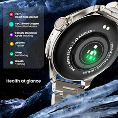 GOBOULT Crown R Pro 2 Smartwatch 1.43''HD AMOLED Display,BT Calling 5.2,600Nits Brightness,IP67,150+Watchfaces, 120+Sports Modes, AI Voice Assistant, SpO2 Monitoring(Charcoal Black)