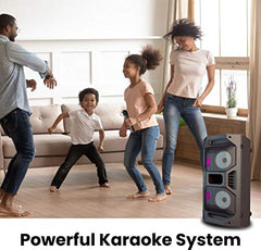 ZEBRONICS Space Deck Pro 55W Bluetooth Supporting Portable Speaker with USB,mSD Card,AUX,Built -in,LED Lights, TWS Function, Wireless Mic and Remote Control (Black)