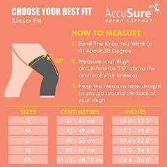 AccuSure Premium Knee Support for Men & Women –Compression Brace with 1-Year Warranty for Pain Relief, Arthritis, Injury Recovery, Sports, Running & Joint Stability -Small