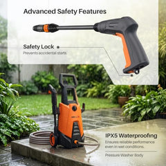 [2026 Enhanced Edition] IBELL WIND66 High Pressure Washer, 1550W Motor, 120 Bar Car Washer High Pressure Gun, 6.7 L/Min Flow, 5M Hose, Portable Pressure Washer for Car, Bike, Home & Outdoor Cleaning