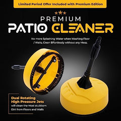 ResQTech Pw-107 1900 Watt 150 Bar High Pressure Washer for Car,Bike and Home - 2 Year Warranty - Foam Cannon - 90 Degree Nozzle - Rotary Turbo Nozzle - 7 M Hose Pipe/10 M Power Cord - Copper Winding