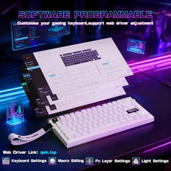 ATTACK SHARK R85 HE Hall Effect Gaming Keyboard, 75% Rapid Trigger, 8KHz