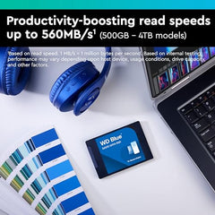 Western Digital WD Blue SA510 SATA 500GB, Up to 560MB/s, 2.5 Inch/7 mm, 5Y Warranty, Internal Solid State Drive (SSD) (WDS500G3B0A)