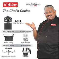 Vidiem EVA Royal 750W Mixer Grinder with 3 Jars | 750W mixer Grinder | 2 Years Product Warranty & 5 Years Motor Warranty | Red & Black