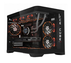 ALKETRON Icecube T100 - Gaming Desktop pc - AMD Ryzen 5(5500) with RTX3060(12GB) Dedicated Graphics; 32GB RAM; 1TB SSD (Ready to use DDR4 CPU Tower Box Piece - Professional Edition)