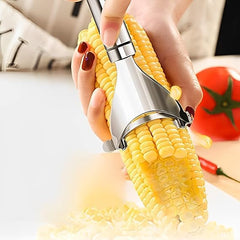 MOMISY Stainless Steel Corn Peeler, Stripper, Remover, Cutter, Vegetable and Fruit Peeler, Corn Threshing Peeler (SS 304, 18.8 cm)
