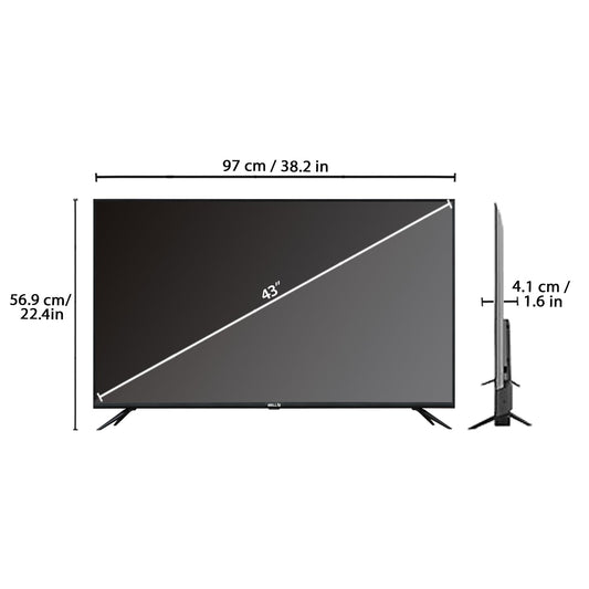 IBELL 109 cm (43 Inches) Smart Full HD LED TV, Android 9.0, Wide Screen (Black)