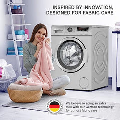 Bosch 7 kg 5 Star Front Load Fully-Automatic Washing Machine, Antibacterial Tech, AI ActiveWater, 15 Wash Programs, 53L Large Drum, SoftCare Paddle, Silver, WAJ24266IN (2026 Model)