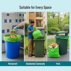 Amazon Brand - Presto! Garbage Bags | XXXL | 30 Count | 10 Bags x 3 Rolls | 42 x 48 In | For Dry & Wet Waste | Black