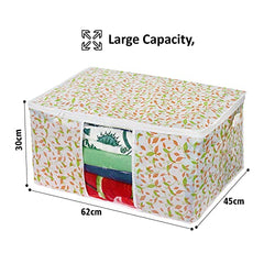 PrettyKrafts Underbed storage box with wheels and lid Metal Frame Non-Woven Fabric use for home bedroom Rolling Organizer for Clothes Shoes Toys Blankets Space Saving Solution (Pack of 1), Grey