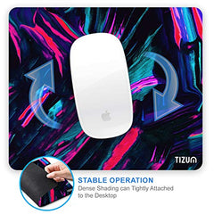 Tizum Mouse Pad with Anti-Slip Rubber Base & Ultra-Smooth Surface | Washable, Spill-Resistant Print Design, Computer Mouse Mat for Laptop, Desktop & Office (Multicolor)
