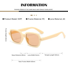 SYGA Men And Women Sun protection Retro Small Square Frame Sunglasses (Black frame black and gray film)