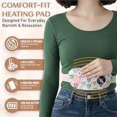 BRONTIX Period Cramp Relief Massager, Cordless Heating Pad