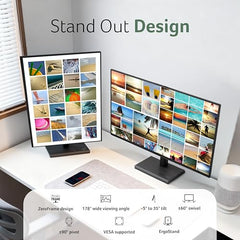Acer B277U GB 27 inch WQHD (2560x1440) IPS Monitor | ErgoStand Tilt Swivel Pivot Height Adjust | 120Hz AdaptiveSync |TUV Low BlueLight | Strong Sturdy Design | HDMI DP Audio Out | Speakers I Black