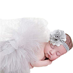 MOMISY Baby Photography Props, Skirt & Headband for Kids Parties Anniversaries Photography, Grey