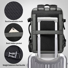 Red Lemon Titan Ultrafit Plus Bange Series 15.6-inch Laptop Bags Backpacks for Men and Women 45L Outdoor and Camping 3in1 Office Bags,Travelling,Backpack (With Bottle Holder), Black