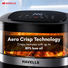 Havells Prolife Stellar Chef Smartchoice Air Fryer 5.5 Ltr|1500 Watts|See Through Window|Aerocrisp Tech: Rapid air circulation in every direction|Non Stick Silicon Coated Basket|2 Year Brand Warranty
