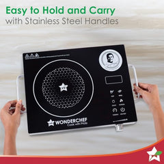 Wonderchef Easy Cook Infrared Cooktop | 2200 Watt Induction Cooktop | LED Digital Panel | Smart Touch Buttons | 2 Year Warranty