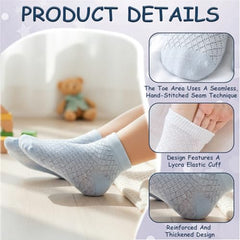 MOMISY 5 Pairs Baby Girl Boys Tube Socks Toddlers Infant kids children Spring and Autumn Socks Stretch Ankle Sock (IN, Age, 3 Years, 5 Years, NetDiamond)