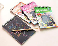 GLUN® Pack of 12 Children's Cartoon Water Magic Painting Book with Water-Based Marker, Different Magical Scenes