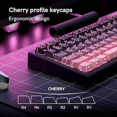 dagaladoo Cute PBT keycaps,Coffee Cat, XDA Profile Keyboard Keycaps
