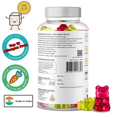 Meadbery Multivitamin Calcium Combo Gummy Bears Glutenfree Formula With Minerals And Vitamins B C D E B12 B6 For Kids Bone Health Growth Kids Bone Teeth Health 30+30 Tasty Gummies
