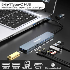 Sounce 4-Port USB 3.0 Hub for PC – High-Speed Aluminum USB Hub Compatible with PC, MacBook, Mac Pro, Mac mini, iMac, Surface Pro, and XPS. 4-Port High Speed USB Hub with Aluminium Shell