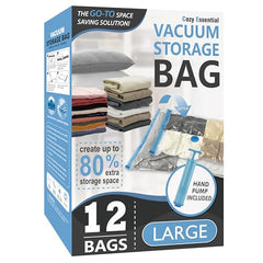 16 Travel Compression Bags Vacuum Packing, Roll Up Travel Space Saver Bags for Luggage, Cruise Ship Essentials (6 Large Roll/6 Medium Roll/4 Small Roll)