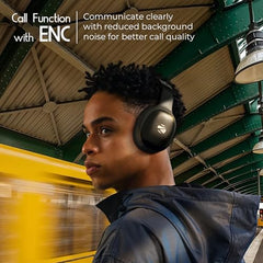 Zebronics Thunder Pro (2026 Upgrade) Wireless Headphones, BT v6.0, Up to 60h Playback, Dual Pairing, 40mm Drivers, ENC, Gaming Mode, Deep Bass, AUX & microSD, Rapid Charging (Black)