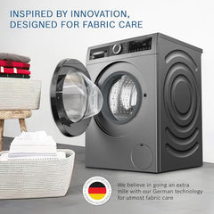 Bosch 10.5/6 KG Inverter Fully Automatic Front Load Washer Dryer (WNA2E4U1IN, 1400 RPM, 14 Wash Programs, LED touch display, Wash & Dry in 60 Mins, Cast Iron Grey)