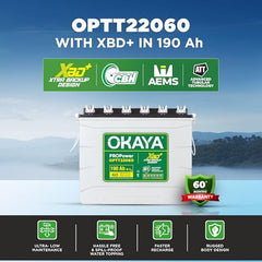 Okaya Inverter with Battery Combo for Home, Office & Shops | ATSW 1700 12V Pure Sine Wave Inverter 1450VA with 36 Months Warranty & OPSJT19048 160Ah Battery with 48 Months Warranty