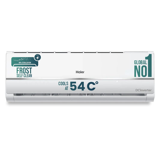 Haier 1 Ton 3 Star Twin Inverter Split AC (Copper, 7 in 1 Convertible, Frost Self Clean, HD Filter, Cools at 54Â°C, Long Air Throw - HSU11V-TMS3BN-INV,White)