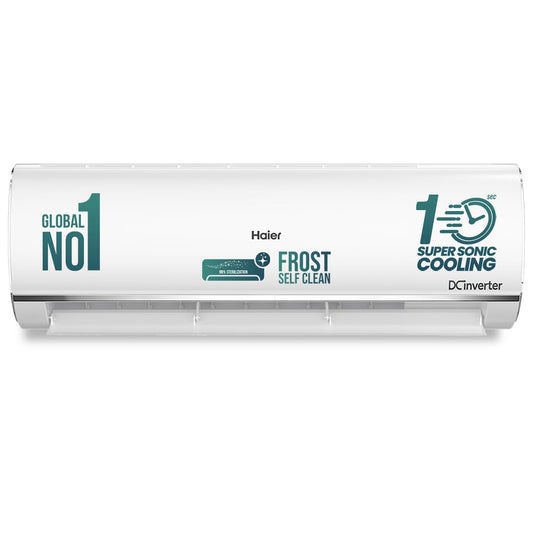 Haier 1.5 Ton 5 Star Triple Inverter Split AC (4850 W, Copper, 7 in 1 Convertible, 4-Way Swing, Frost Self Clean, HD Filter, Cools at 60Â°C, 20 Mtr. Air Throw - HSU18K-PYSS5BN-INV, White)