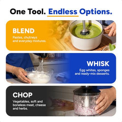 LINSO FULL STACK 1100W India's 1st Anti-Scratch 4-in-1 Hand Blender | 2-Year Warranty | 8 Speeds + Turbo | 860ml Chopper + Egg Whisk + Beaker | SS304 Blade | UK-Based Brand | Pure Copper DC Motor