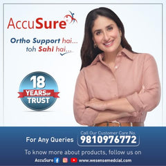 AccuSure Premium Knee Support for Men & Women –Compression Brace with 1-Year Warranty for Pain Relief, Arthritis, Injury Recovery, Sports, Running & Joint Stability -Small