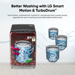 LG 7.5 Kg 5 Star Smart Inverter Technology Fully Automatic Top Load Washing Machine (T75VBMB1Z, Auto Prewash, Turbodrum, Stainless Steel drum, LED Display, Smart Diagnosis, Middle Black)