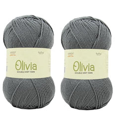Ganga Acrowools Acrylic Olivia,Double Knit Yarn. Hand Knitting&Crochet Yarn. Oekotex Class 1 Certified. Pack of 2 Balls-100Gms Each. Shade No-Olv012, Maroon