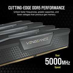 CORSAIR Vengeance DDR5 RAM 32GB (2x16GB) 6400MHz CL32 Intel XMP iCUE Compatible Computer Memory - Black (CMK32GX5M2B6400C32)
