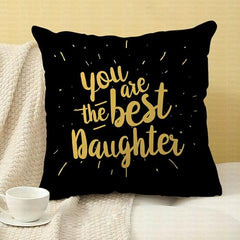 Gift for Daughter Birthday Special Birthday for Daughter Printed Cushion(12 inch X 12 inch with Filler with Keychian) Girls Pillow Daughters Day for Daughter and Girls (V) (D-5A)