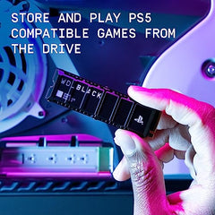 WD Black SN850P NVMe SSD for PS5 1TB, PCIe Gen 4, Upto 7300MB/s Read, Certified by Sony